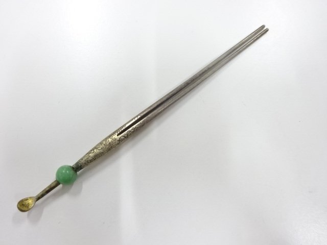 アンティーク　本翡翠　簪